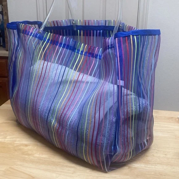 Loteria Colorful Striped Tote Bag - Picture 8 of 10